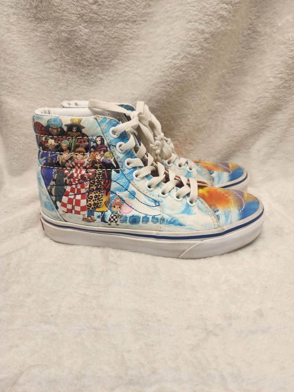 Custom Vans Sk8-Hi One Piece Anime Shoes Hand Painted Sneakers Women 5